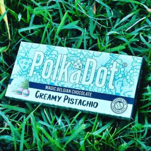 Polkadot Creamy Pistachio Belgian Chocolate For Sale