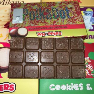 Polkadot Whoppers Mushroom Belgian Chocolate Bar For Sale